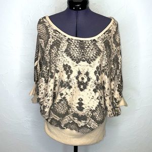 Worthington Snakeskin Print Knit Top
